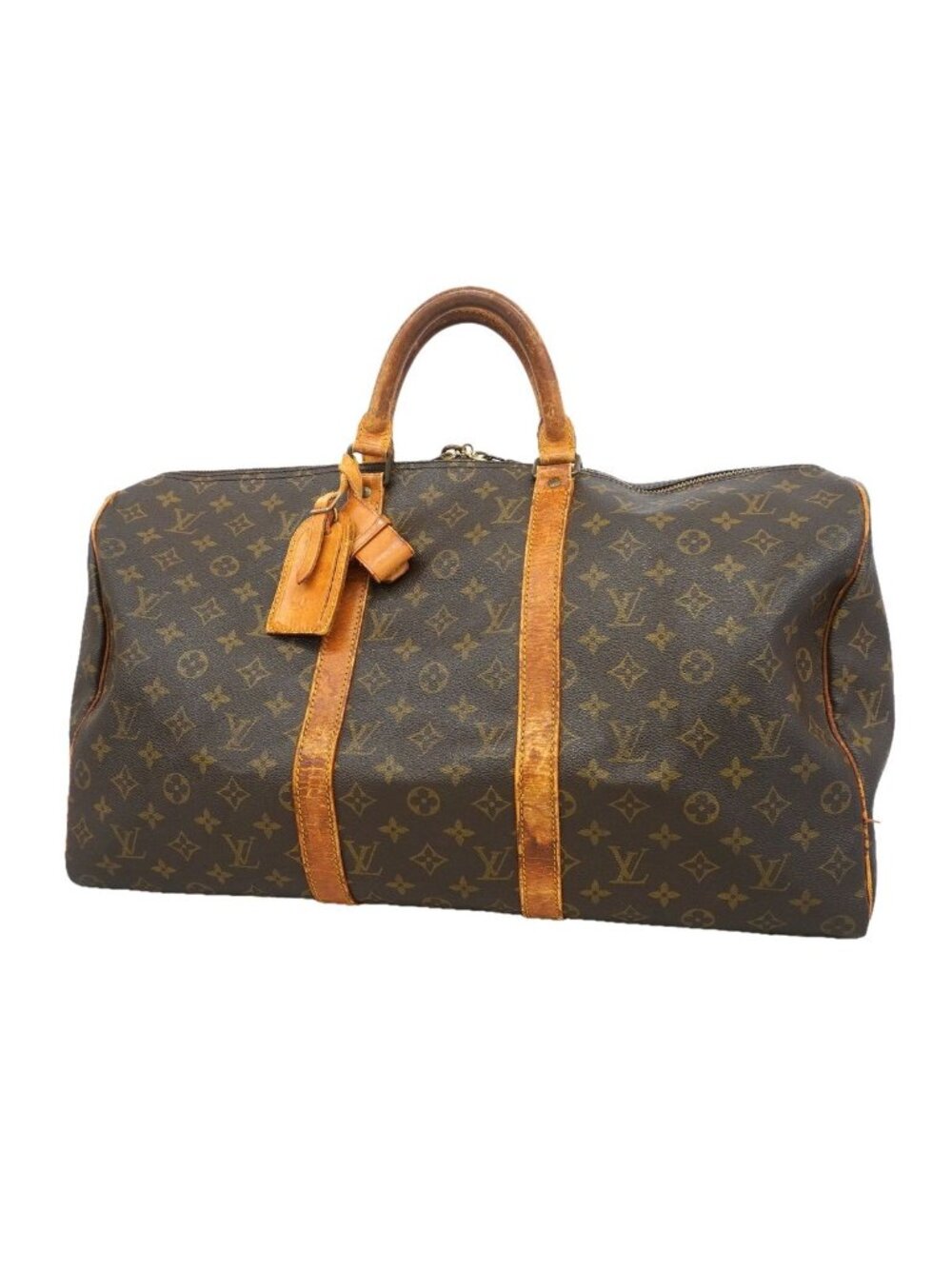 Louis Vuitton Boston Bag Monogram Keepall 50 Brown